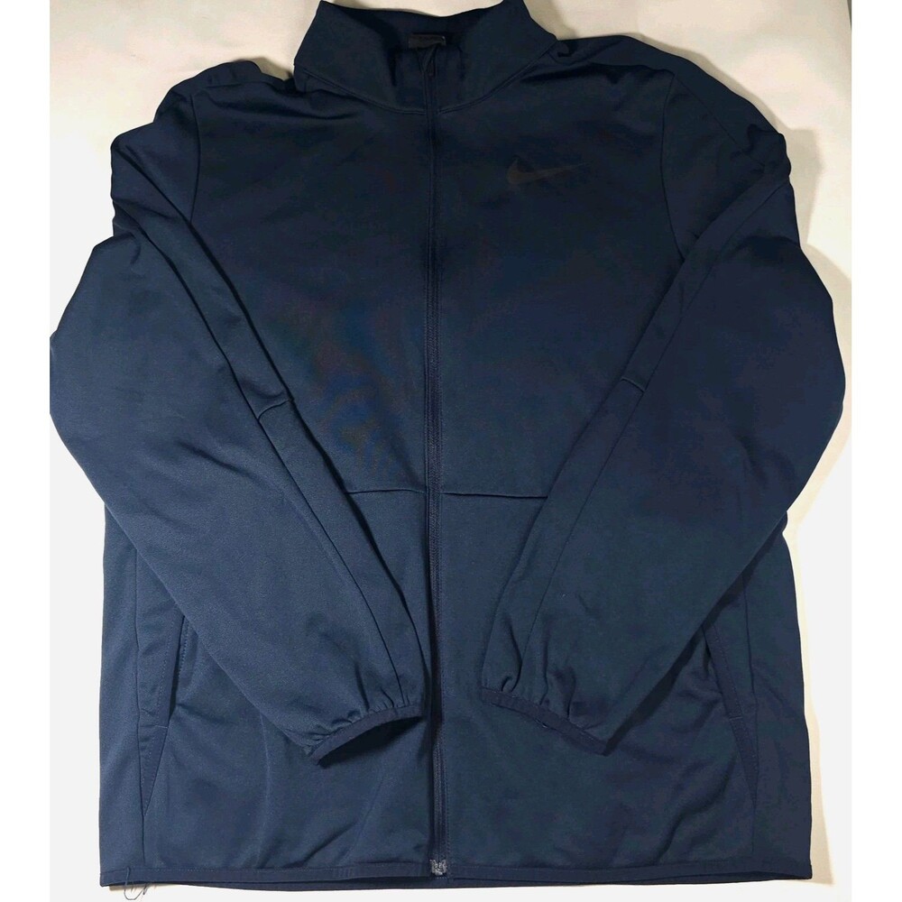 Nike Dri-FIT Men’s Track Jacket Full-Zip Standard Fit Blue L Pockets